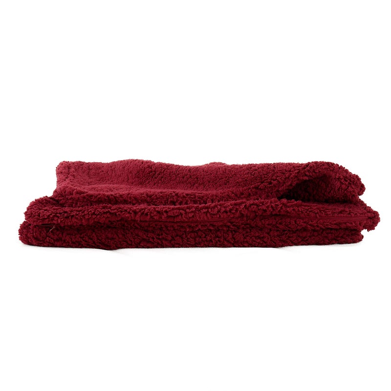 Reafort Ultra Soft Sherpa Body Pillow Cover/Case with Zipper Closure 21"x54" (21"x54" Body Pillow Cover, Red) - Image 4